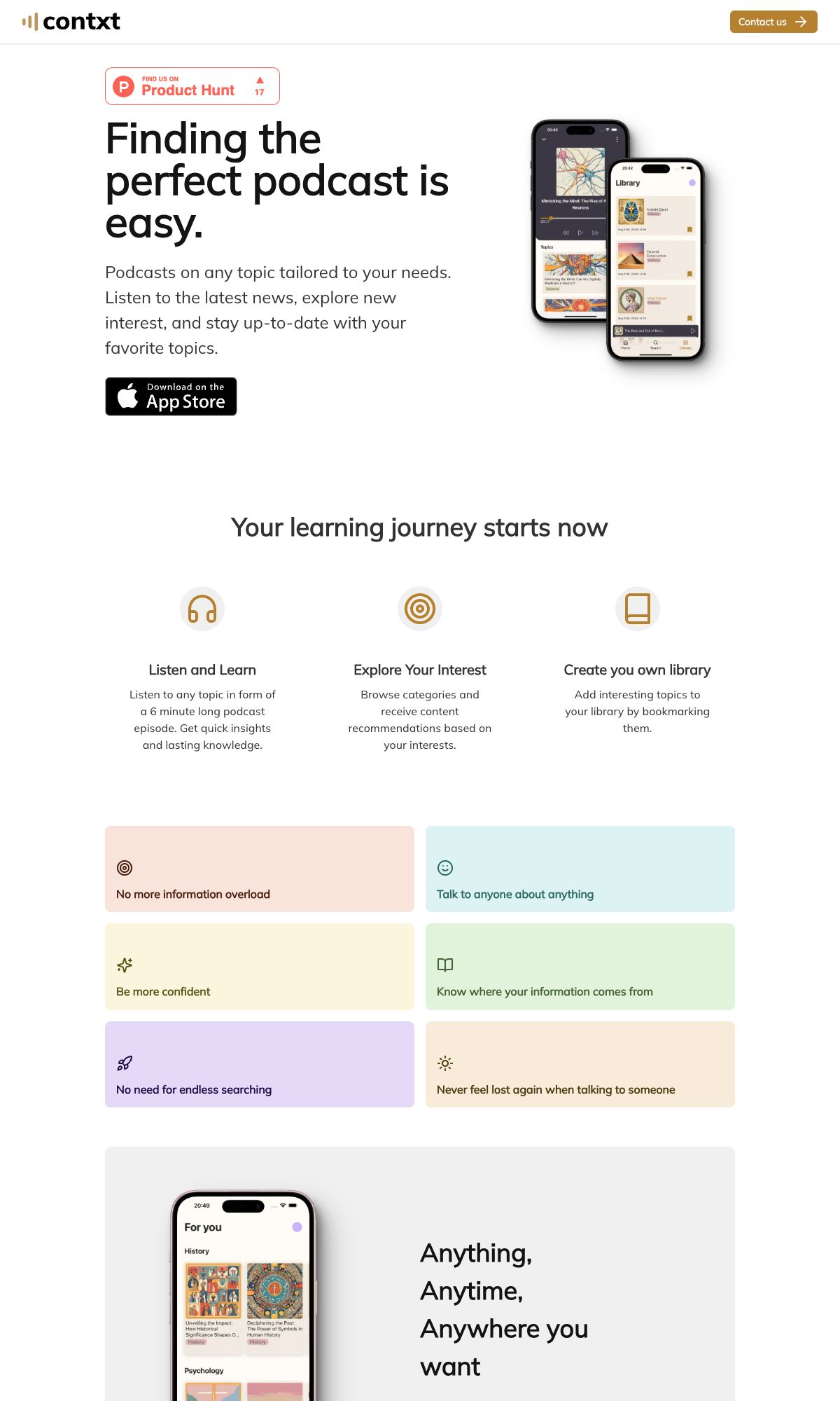 Contxt — Webseite